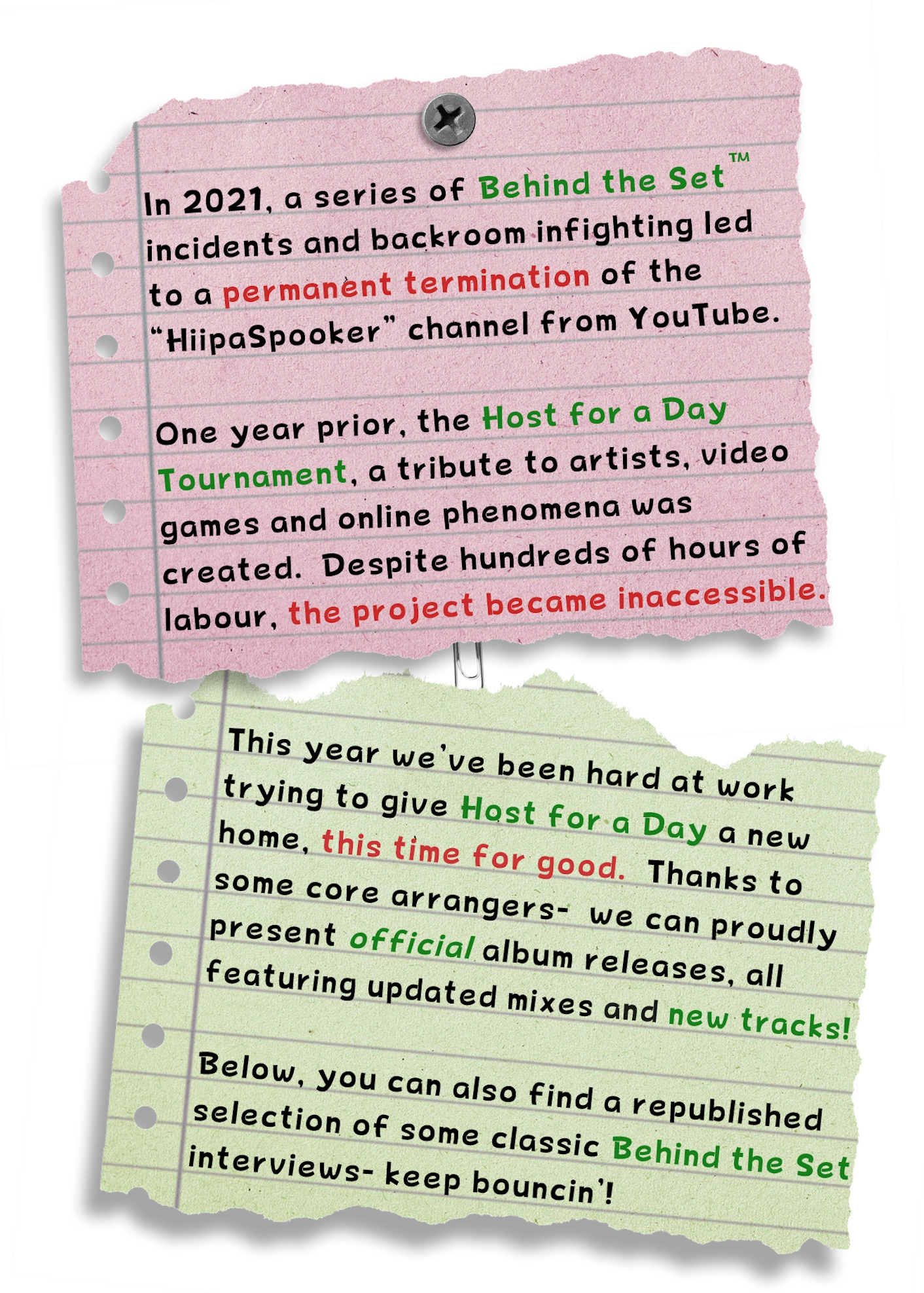 Stylized text describing project. Summary: HiipaSpooker channel was deleted and this is an official archive of the tournament that took place.